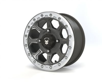 BULLITE BT-03 15 x 7.0 / 4 x 137 - Gunmetal Gray Rim, Raw Beadlock