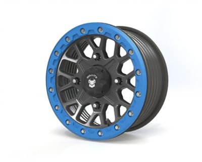 BULLITE BT-05 14 x 7.0 / 4 x 156 - Gunmetal Gray Rim, Sapphire Blue Beadlock