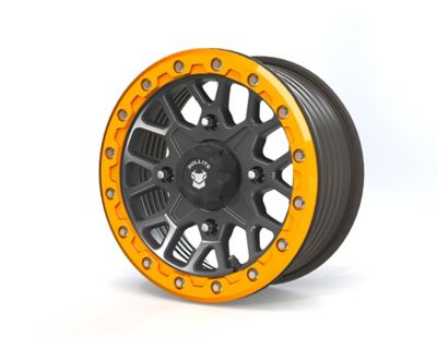 BULLITE BT-05 15 x 7.0 / 4 x 156 - Gunmetal Gray Rim, Aerospace Orange Beadlock