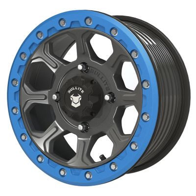 BULLITE BT-03 14 x 7.0 / 4 x 137, Satin Black rim, Sapphire Blue beadlock