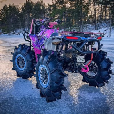 Image showing  BT-06 14 x 7.0 / 4 x 137, Satin Black Rim, Sapphire Blue Beadlock