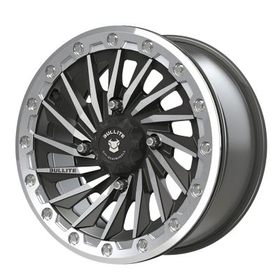 BULLITE BT-08 14 x 7.0 / 4 x 137, Gunmetal Gray Rim, Raw Beadlock