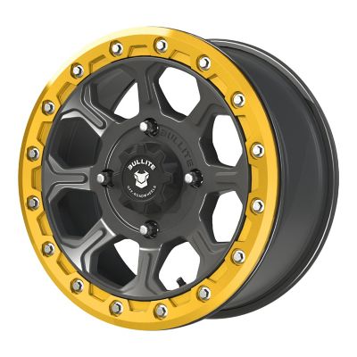BULLITE BT-03 15 x 7.0 / 4 x 156 - Gunmetal Gray Rim, Aerospace Orange Beadlock