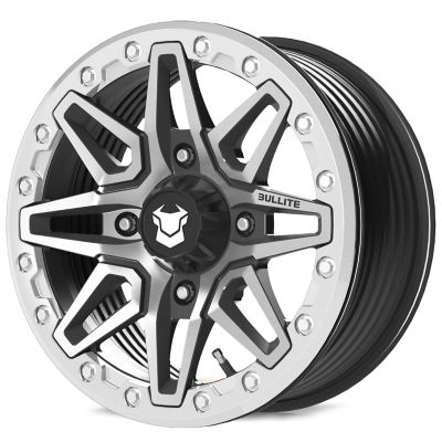 BULLITE [PRO-03] 15 x 7.0 / 4 x 137, RIB - Satin Black rim, Raw beadlock