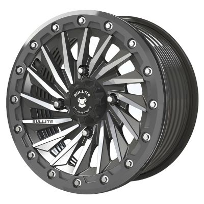 BULLITE [BT-08] 14 x 7.0 / 4 x 137 - Satin Black Rim, Gunmetal Gray Beadlock