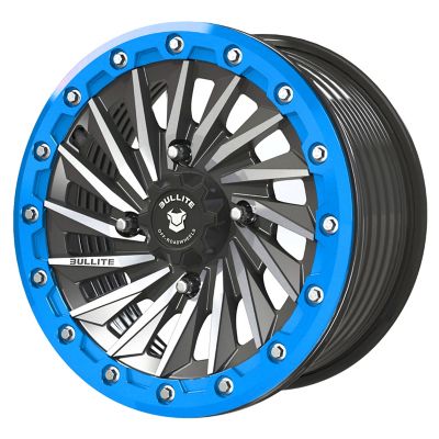 BULLITE [BT-08] 15 x 7.0 / 4 x 137 - Satin Black rim, Sapphire Blue beadlock