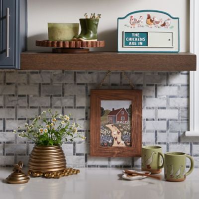 Image showing  Farmhouse Print Chickens Framed Wall Art, 11.25 in.