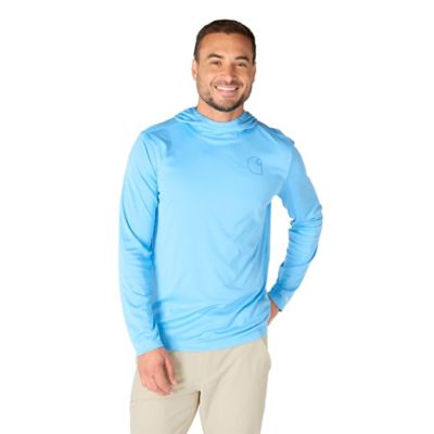 Image showing 1 th Carhartt Men's Force Sun Defender Lightweight Logo Graphic Long-Sleeve Hooded T-Shirt
