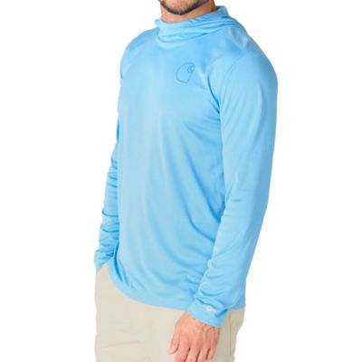 Image showing 4 th Carhartt Men's Force Sun Defender Lightweight Logo Graphic Long-Sleeve Hooded T-Shirt