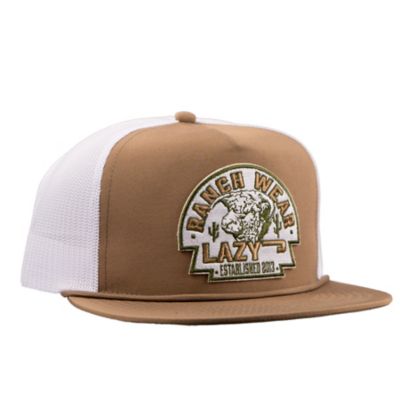 Lazy J Ranch Wear Lazy J Coyote Brown & White Olive Arrowhead Hat, 4 ft.