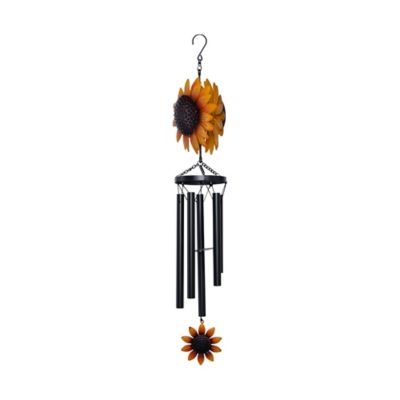Image showing  31.5 in. Metal Sunflower Wind Chime