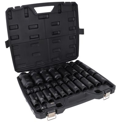 Image showing  1/2 in. Dr. SAE 6-Point Standard and Deep Impact Socket Set - (39 Pieces)