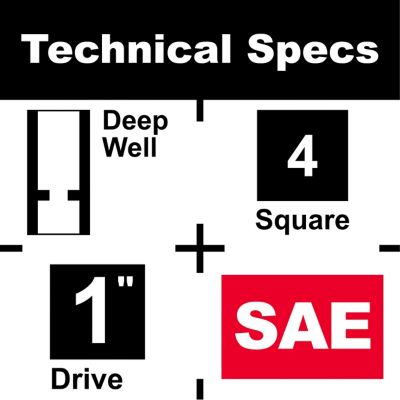 Image showing 9 th Milton 1 in. Dr. 10 pc. SAE & Metric Heavy Duty Wheel Impact Socket Set