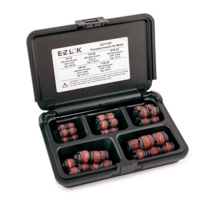 E-Z LOK Threaded Insert Assortment Kit for Metal - Carbon Steel - 10-32 to 7/16-20