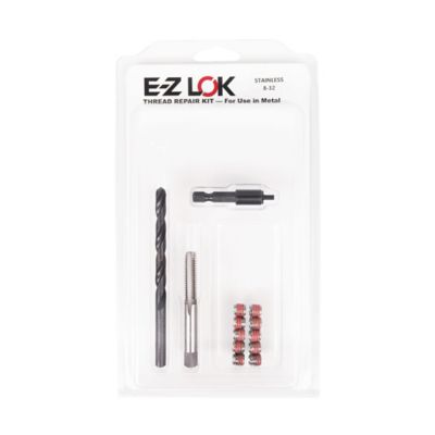 E-Z LOK Thread Repair Kit for Metal - Stainless Steel - Standard Wall - 8-32 x 5/16-18