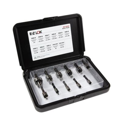 E-Z LOK Slotted Insert Drive Tool Assortment Kit for Metal - #4 to 3/4