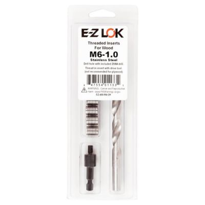 E-Z LOK Threaded Insert Installation Kit for Hard Wood - Stainless - M6-1.0