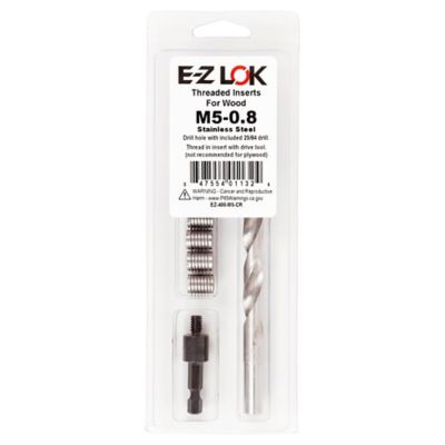 E-Z LOK Threaded Insert Installation Kit for Hard Wood - Stainless - M5-0.8