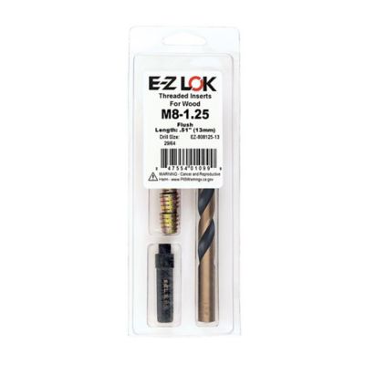 E-Z LOK Threaded Insert Installation Kit for Soft Wood - Flush - M8-1.25 x 13mm