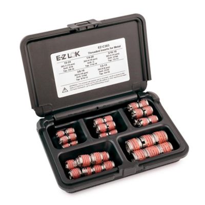 E-Z LOK Threaded Insert Assortment Kit for Metal - 303 Stainless - 10-24 to 1/2-13