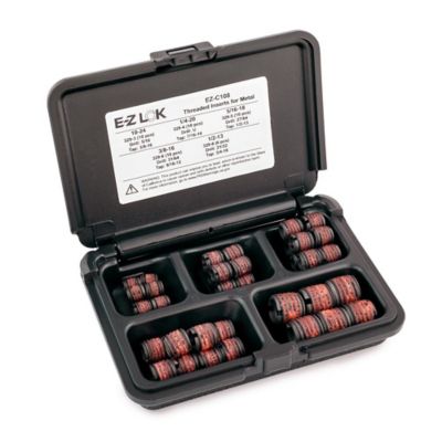 E-Z LOK Threaded Insert Assortment Kit for Metal - Carbon Steel - 10-24 to 1/2-13