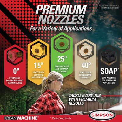 Image showing 6 th SIMPSON 3500 PSI at 2.5 GPM 196cc Engine with AX300 Pro Pump and 15 in. Scrubber Cold Water Gas Pressure Washer