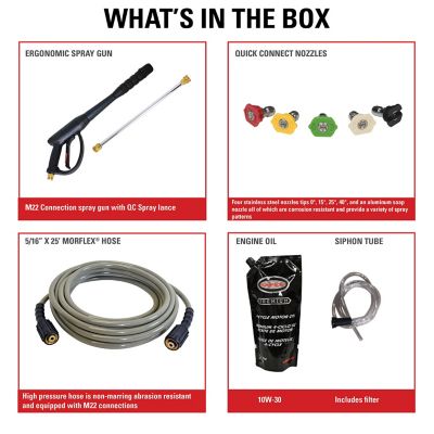 Image showing  3500 PSI at 2.5 GPM 224cc Engine with AX300 Pro Pump and 15 in. Scrubber Cold Water Gas Pressure Washer