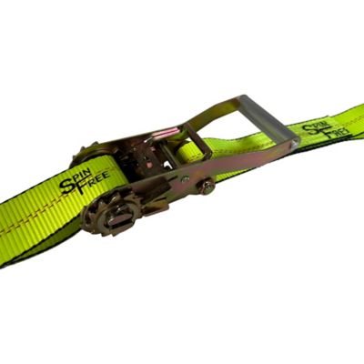 Image showing  2 in. x 16 ft. SPIN FREE Ratchet Strap with Chain Extensions - 1 Pack
