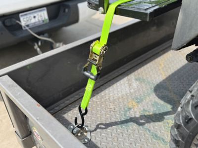 Image showing  1 in. x 16 ft. SPIN FREE Rubber Grip Handle Ratchet Strap with S Hooks - 4 Pack