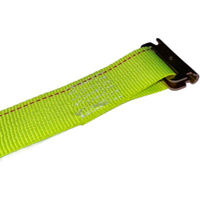 Image showing  2 in. x 12 ft. SPIN FREE Interior Ratchet Strap with Spring E-Fittings - Yellow Webbing - 2 Pack