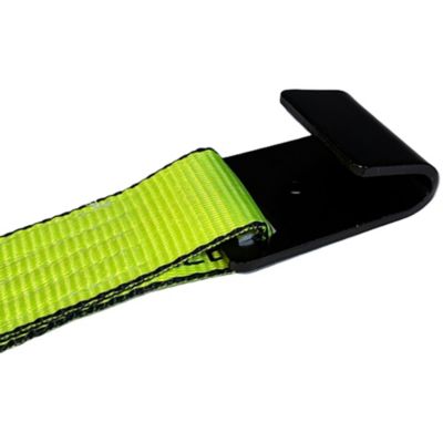 Image showing  2 in. x 16 ft. SPIN FREE Rubber Grip Handle Ratchet Strap with Flat Hooks - 1 Pack