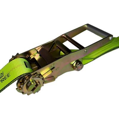 Image showing  3 in. x 30 ft. SPIN FREE Long Handle Ratchet Strap with Wire Hooks - 1 Pack