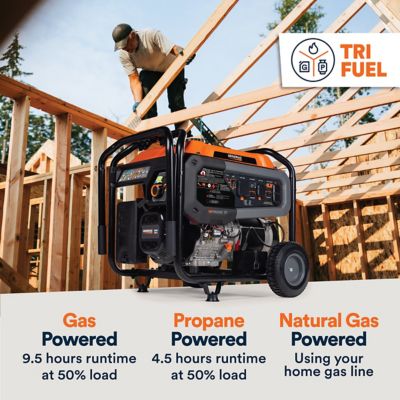 Image showing  9500 Watt Tri-Fuel Portable Generator 49 State