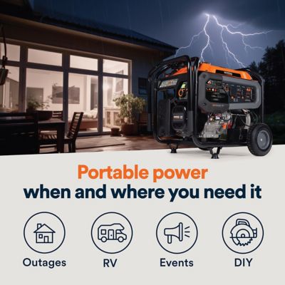 Image showing 5 th Generac 9500 Watt Electric Start Tri Fuel Portable Generator 50ST