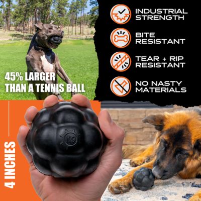 Image showing  Rumble Ball - Durable Dog Ball for Aggressive Chewers - Natural Rubber