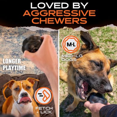 Image showing  Rumble Ball - Durable Dog Ball for Aggressive Chewers - Natural Rubber