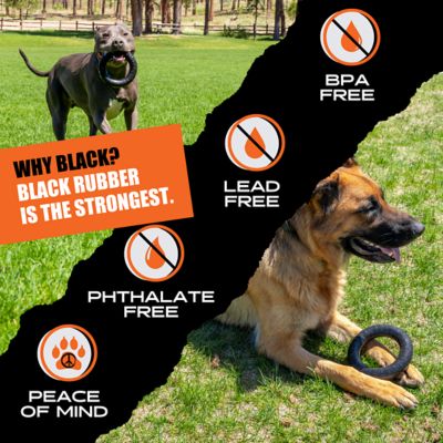 Image showing 6 th Monster K9 Dog Toys Chew Ring - Durable Chew Toy for Aggressive Chewers - Natural Rubber