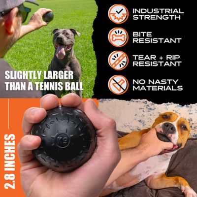 Image showing  Beast Ball - Durable Dog Ball for Aggressive Chewers - Natural Rubber