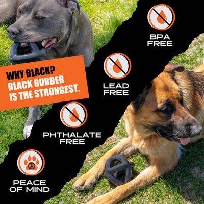 Image showing 6 th Monster K9 Dog Toys Ring Ball - Durable Dog Ball for Aggressive Chewers - Natural Rubber