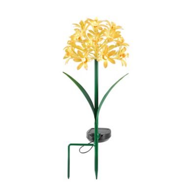 Image showing 2 th Red Shed 18 in. Solar Flower Garden Stake, Yellow