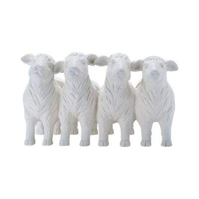 Red Shed 4-Sheep Resin Planter, 16.35 in.