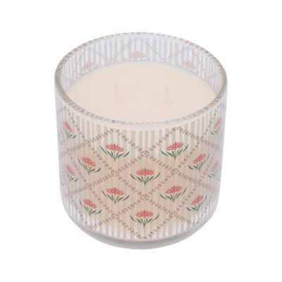 Image showing  Floral Glass Scented Candle, 12 oz.