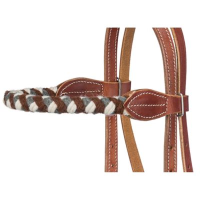 Image showing 2 th Tough1 Wool String Browband Headstall