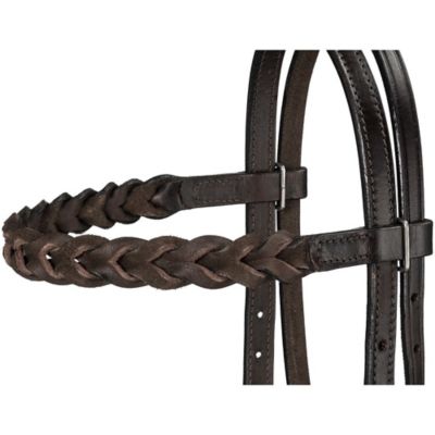 Image showing  Braided Leather Brow Headstall