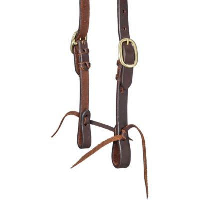Image showing  Harness Leather Gag Single Ear Headstall with Tie Ends