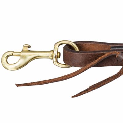Image showing  Harness Leather Roping Reins with Snap Ends