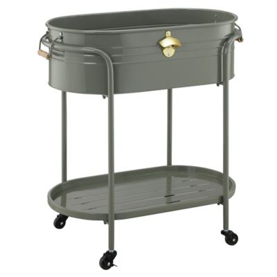 Image showing  28.15 in. Ice Bucket Stand with Bottle Opener