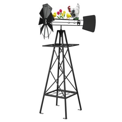 Red Shed 5 ft. Watering Chick Windmill