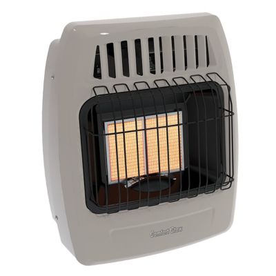 Comfort Glow Infrared Gas Wall Heater, Dual Fuel (LP or NG), 2 Plaques, 12,000 BTU