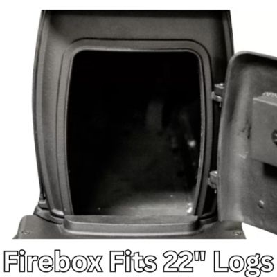 Image showing 7 th Comfort Glow 900 sq. ft. Old No. 9 Cast-Iron Log Wood Stove, CGWS900